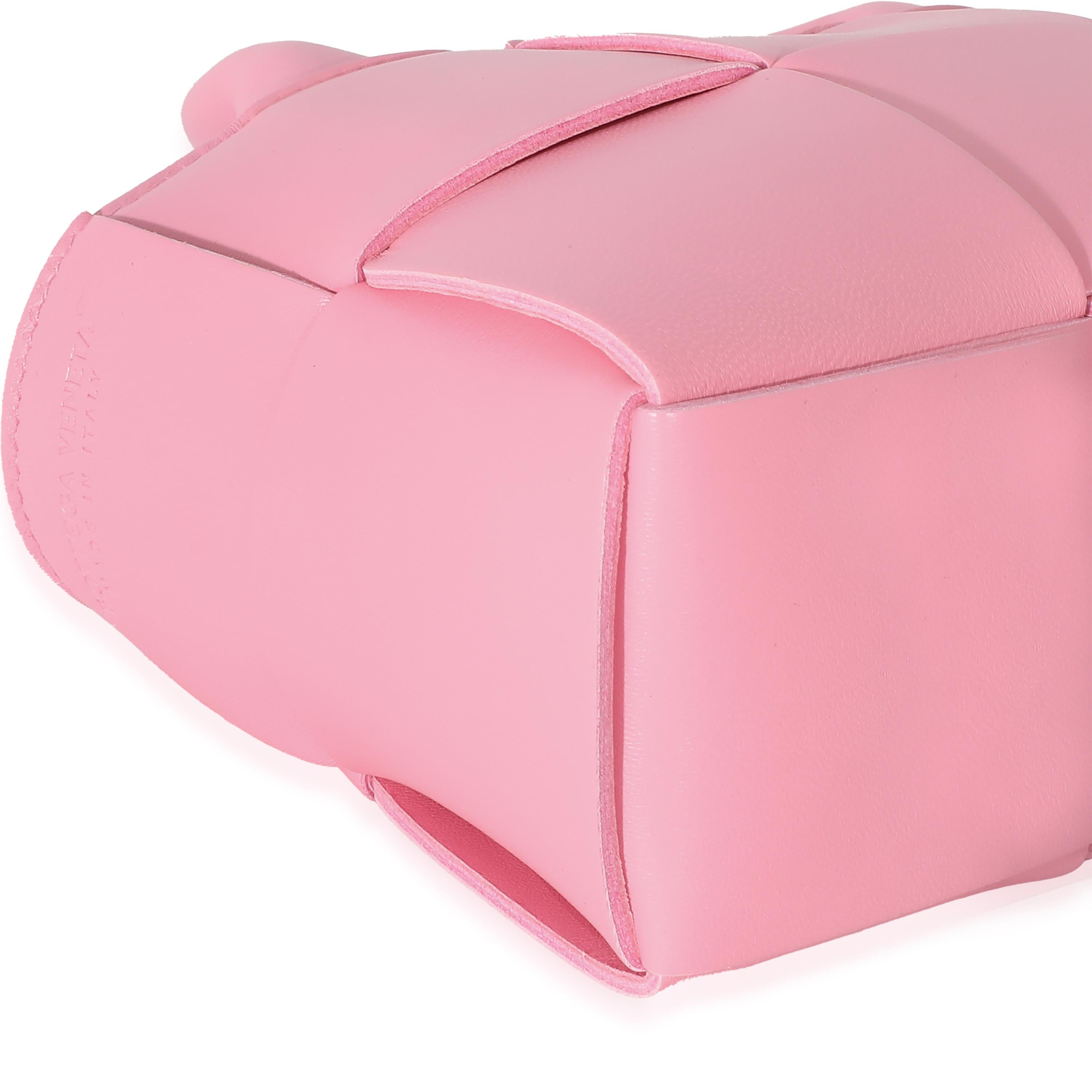 Bottega Veneta Pink Intrecciato Lambskin Candy Arco Tote 2