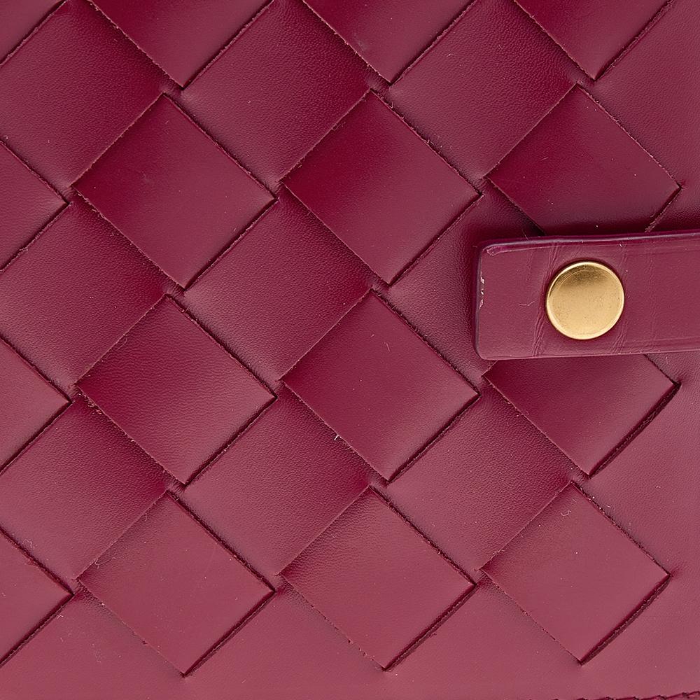 Bottega Veneta Pink Intrecciato Leather Compact Wallet 3
