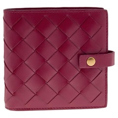 Bottega Veneta Pink Intrecciato Leather Compact Wallet