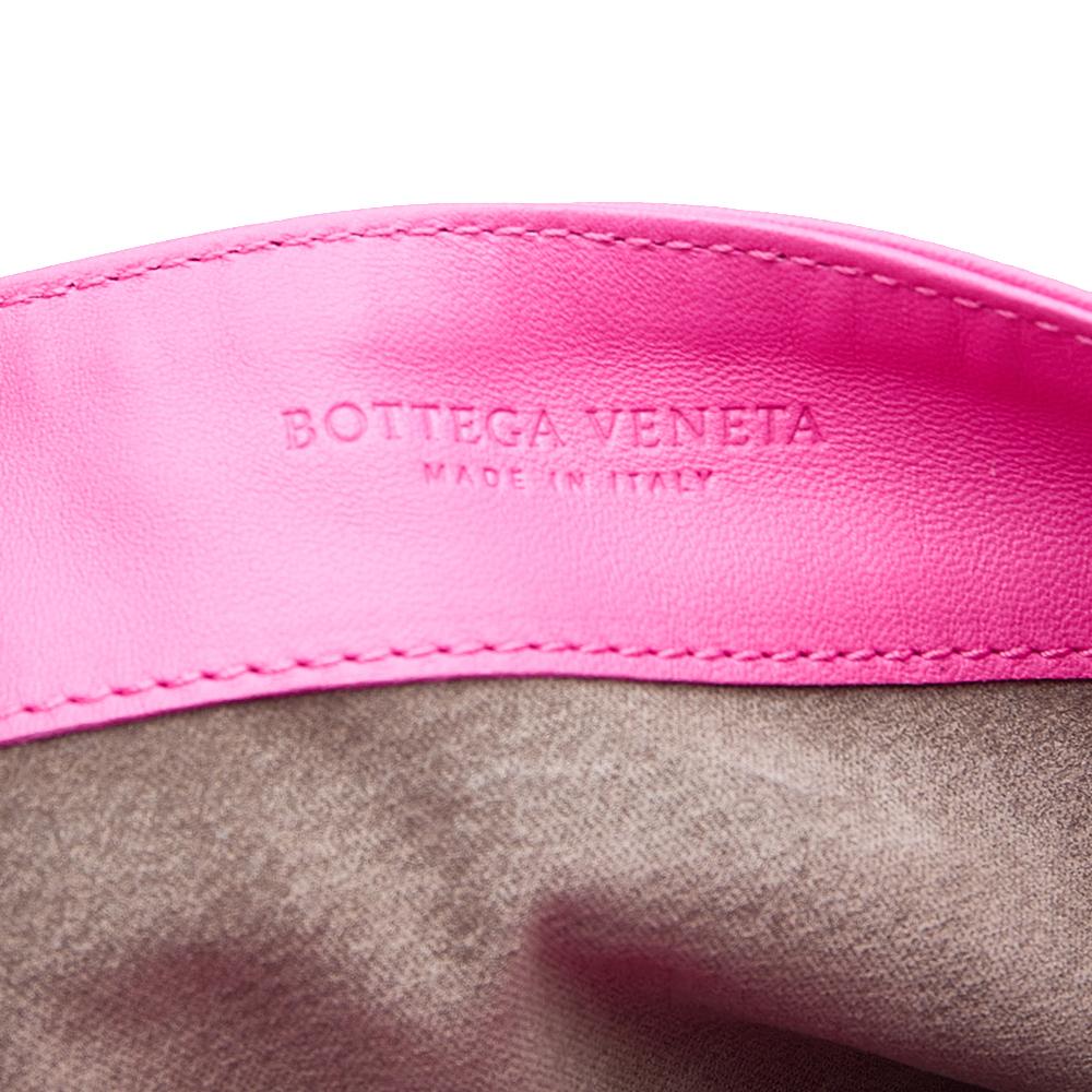 Bottega Veneta Pink Intrecciato Leather Flap Crossbody Bag 2