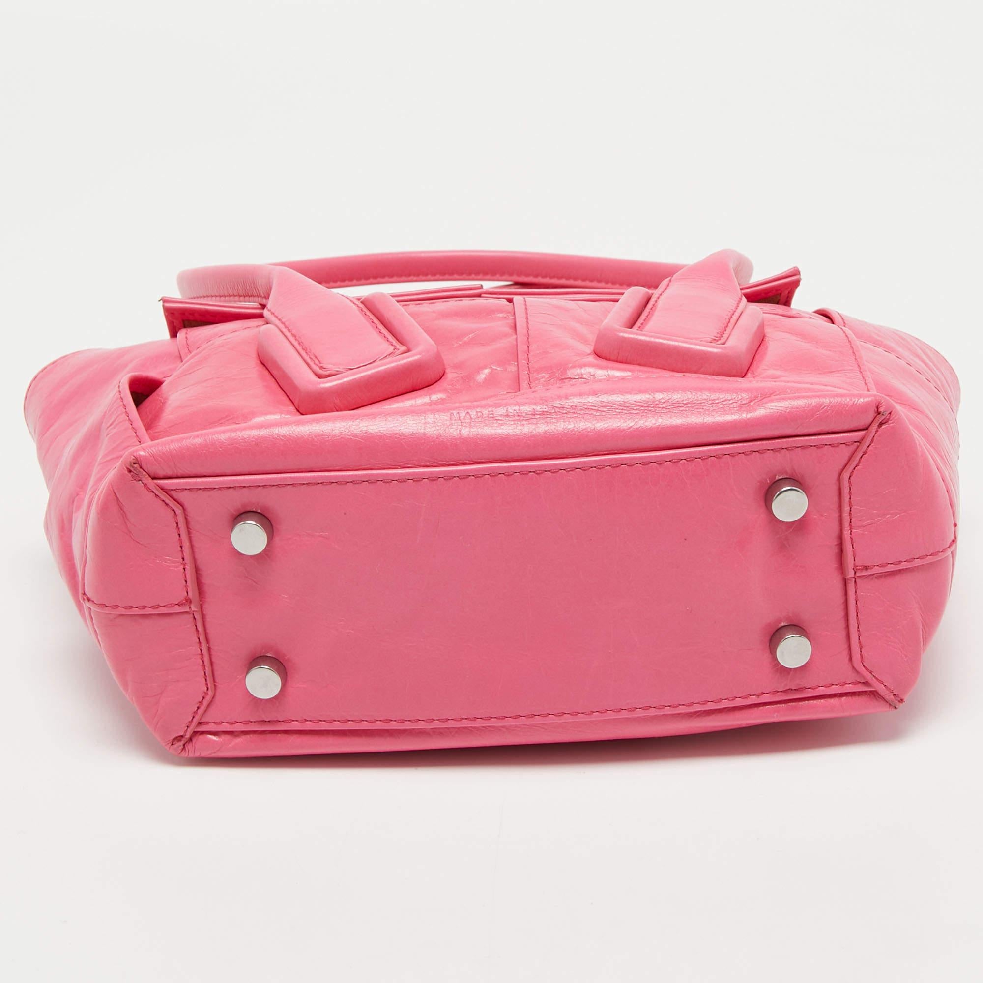 Bottega Veneta Pink Intrecciato Leather Mini Arco Tote 6