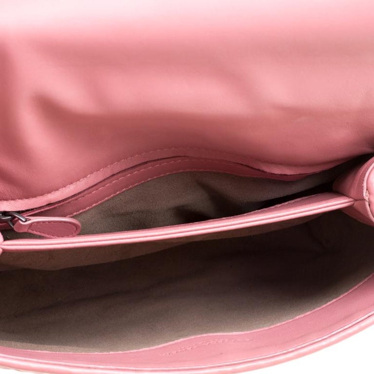 Bottega Veneta Pink Intrecciato Leather Olimpia Shoulder Bag For Sale ...