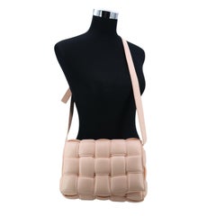 Bottega Veneta Pink Intrecciato Leather Padded Cassette Shoulder Bag