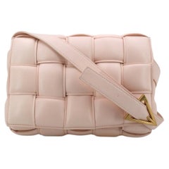 Bottega Veneta Pink Intrecciato Leather Padded Cassette Shoulder Bag