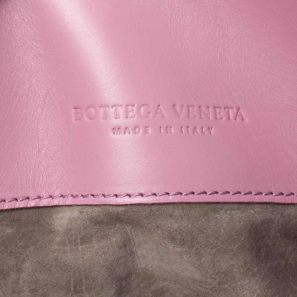 Bottega Veneta Pink Intrecciato Leather Small Roma Tote 3