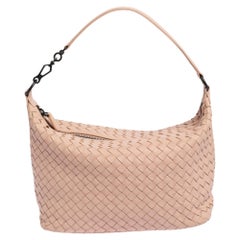 Bottega Veneta Pink Intrecciato Leather Small Shoulder Bag