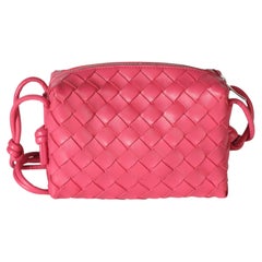 Bottega Veneta Pink Intrecciato Nappa Mini Loop