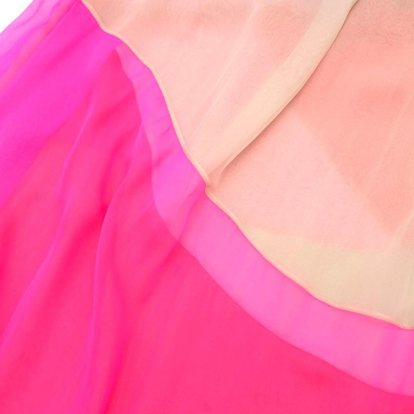 Bottega Veneta Pink Layered silk-chiffon draped dress - Size US 8 For Sale 1