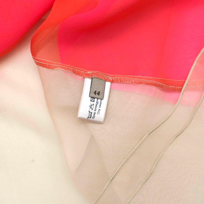 Bottega Veneta Pink Layered silk-chiffon draped dress - Size US 8 For Sale 2