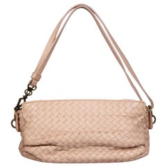 Used Bottega Veneta Pink Leather Intrecciato Bag