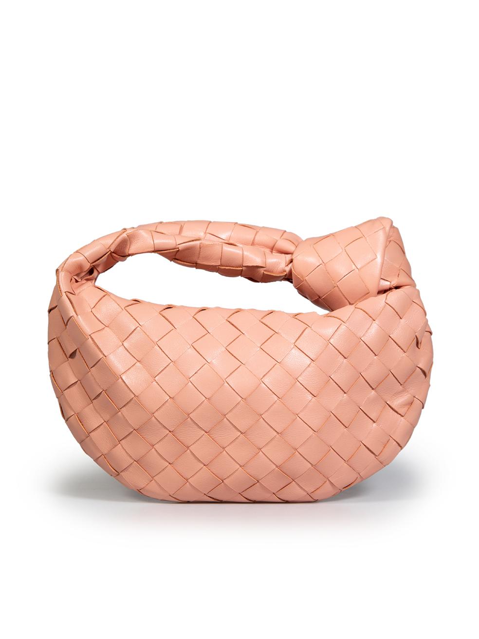 Orange Bottega Veneta Pink Leather Intrecciato Mini Jodie