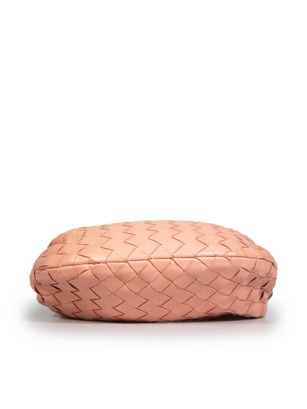 Bottega Veneta Pink Leather Intrecciato Mini Jodie In Good Condition In London, GB