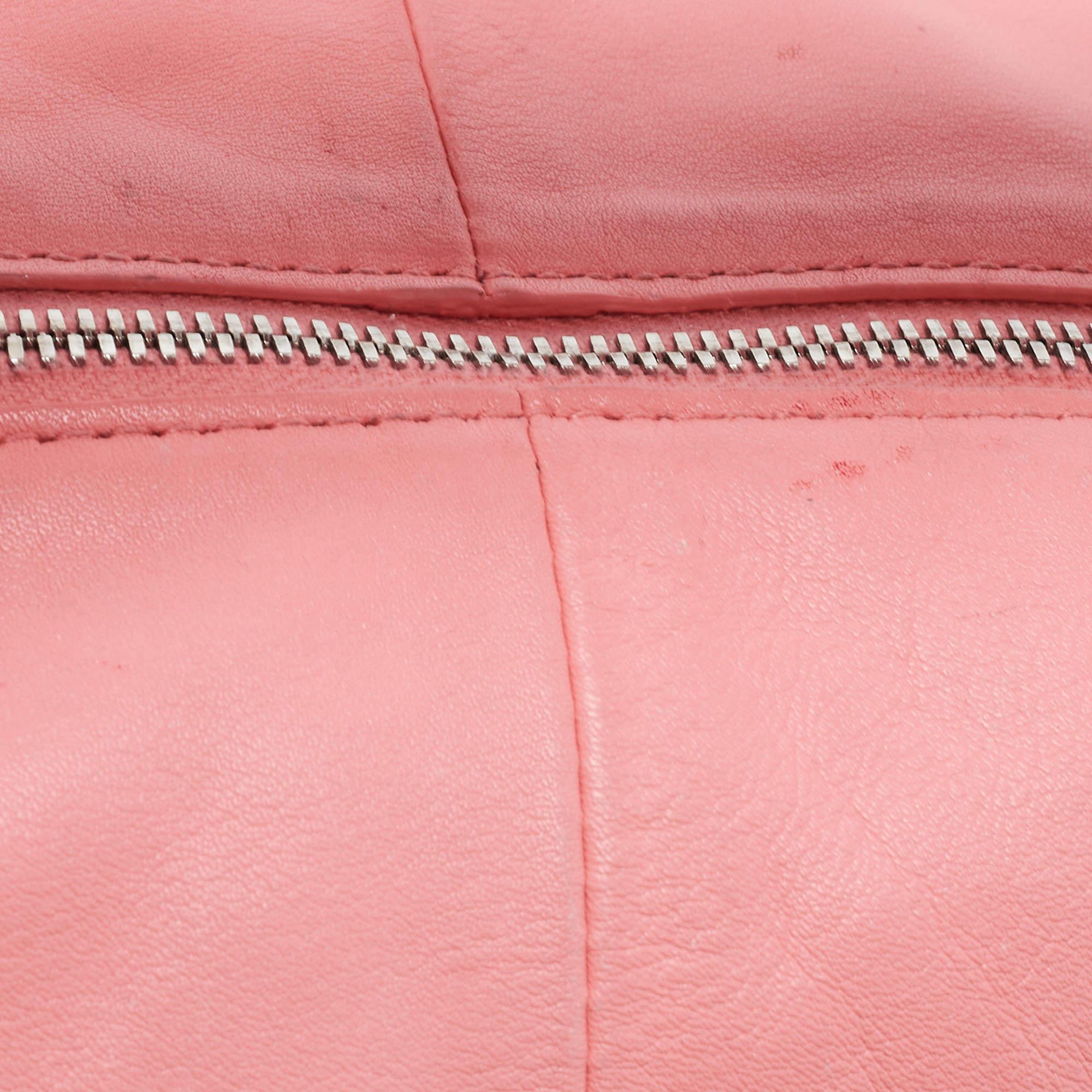 Bottega Veneta Pink Leather Mini Double Knot Hobo 9
