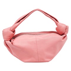 Bottega Veneta Pink Leather Mini Double Knot Hobo