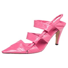 Bottega Veneta Pink Leather Slingback Sandals Size 39