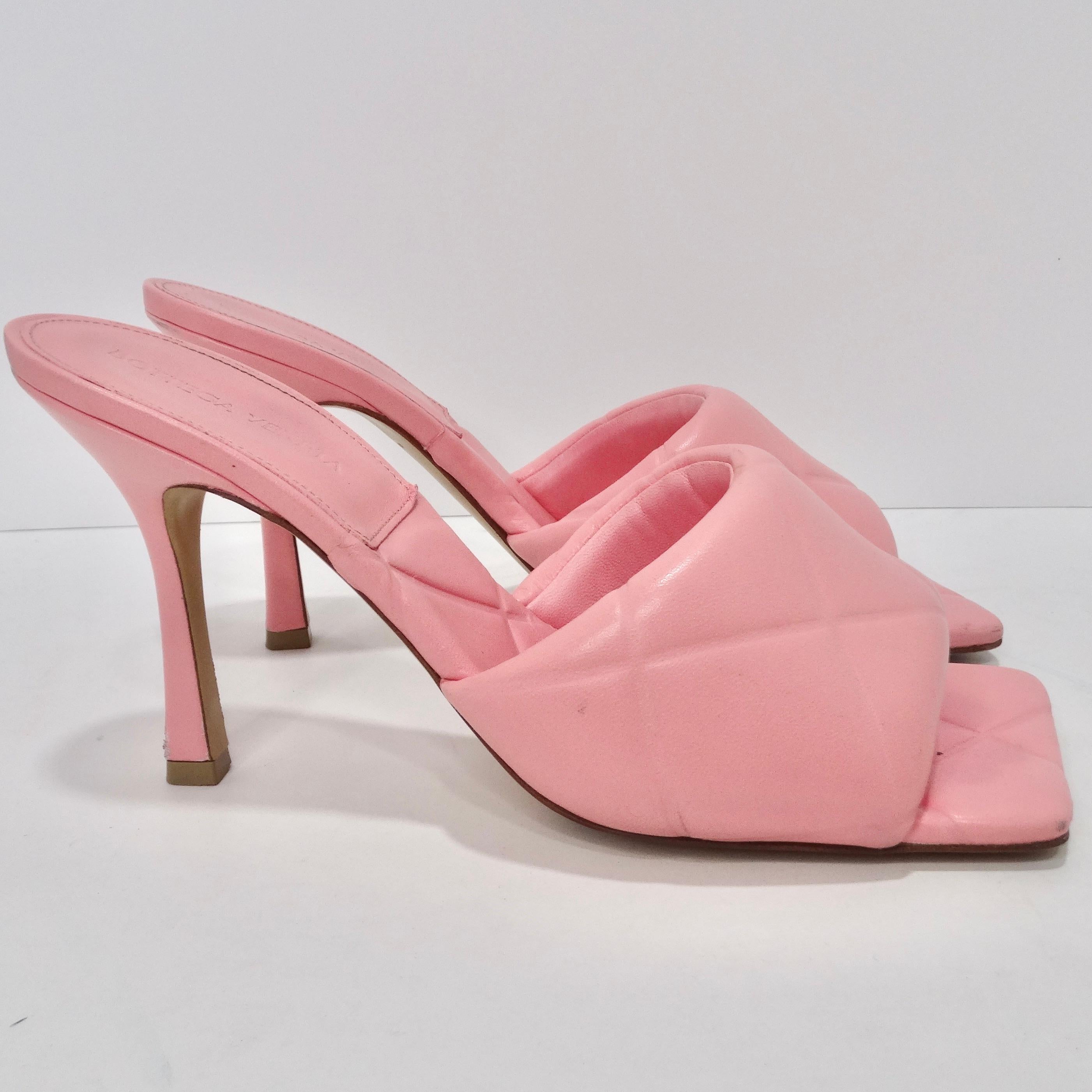 Bottega Veneta Pink lido Sandals For Sale 1