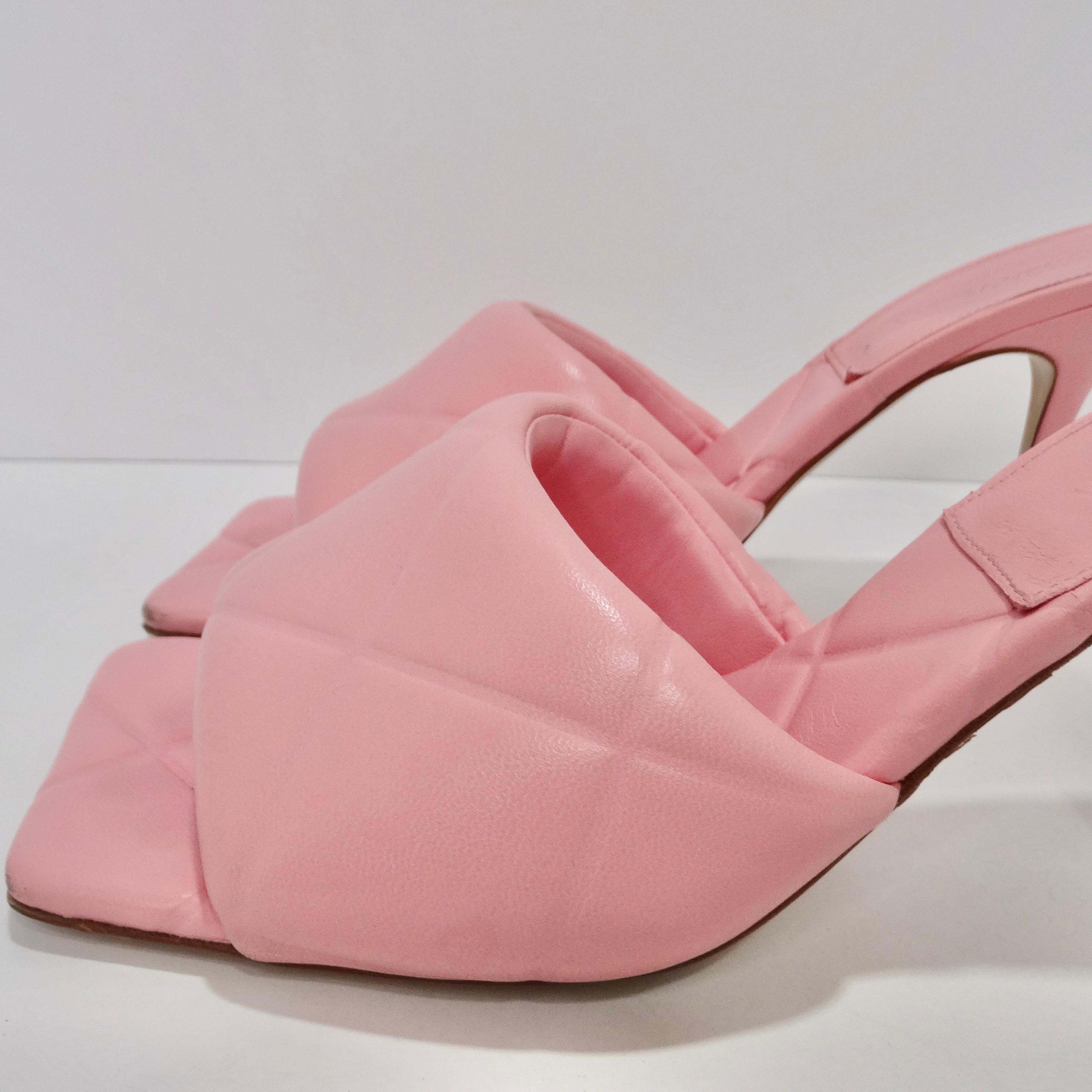 Bottega Veneta Pink lido Sandals For Sale 4