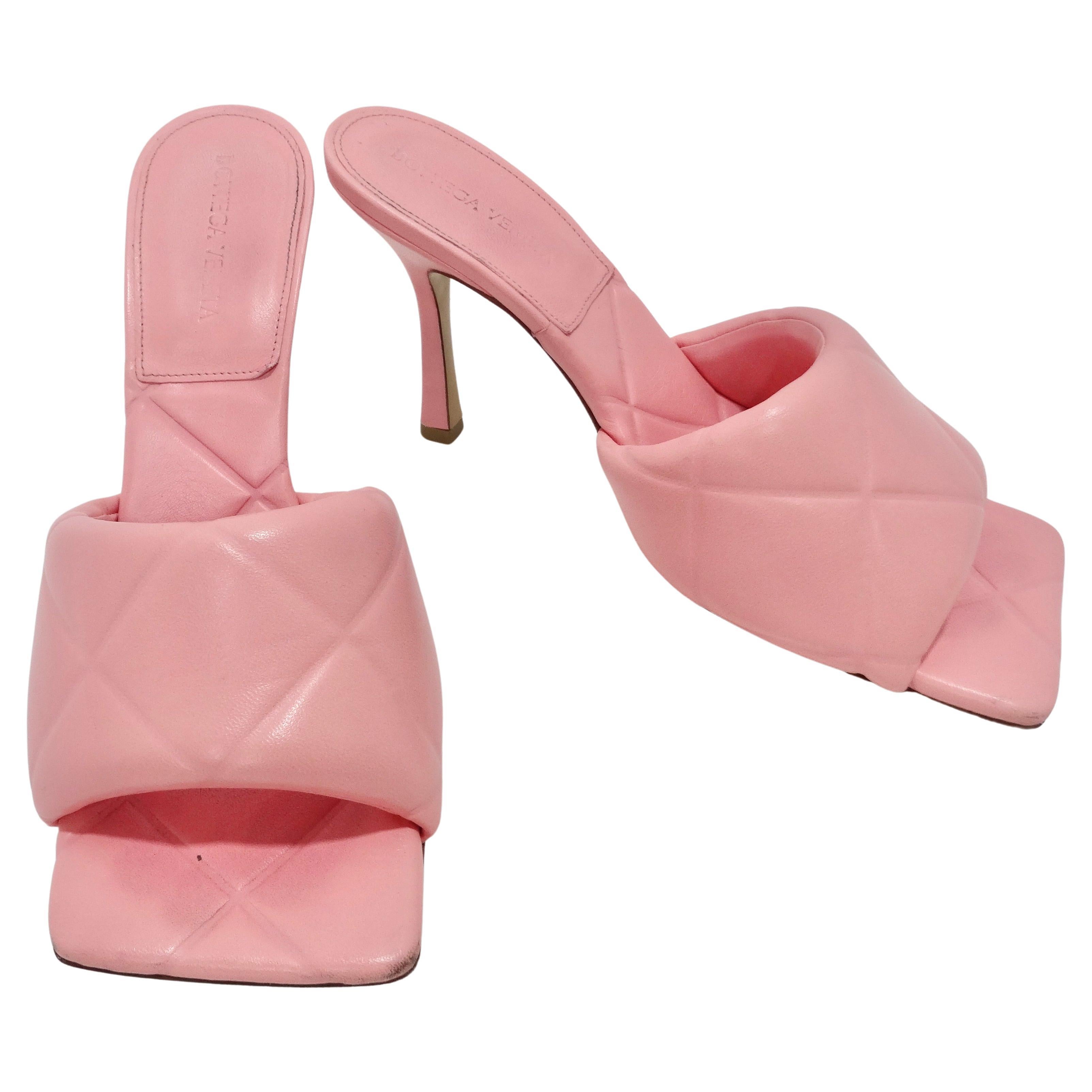 Bottega Veneta Pink lido Sandals For Sale