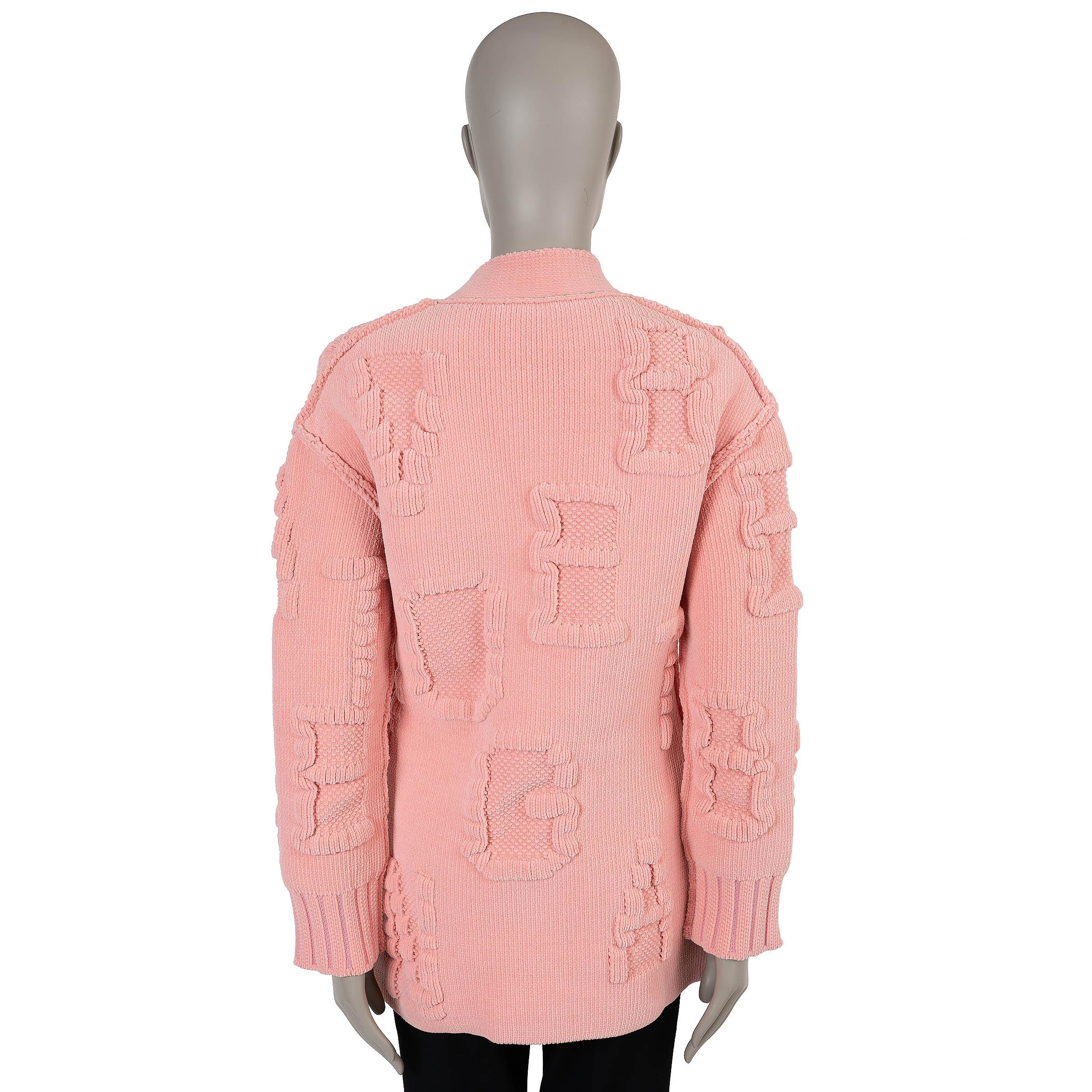 BOTTEGA VENETA Rosa Polyamide 2022 LOGO CHENILLE Strickjacke Pullover S (Beige) im Angebot