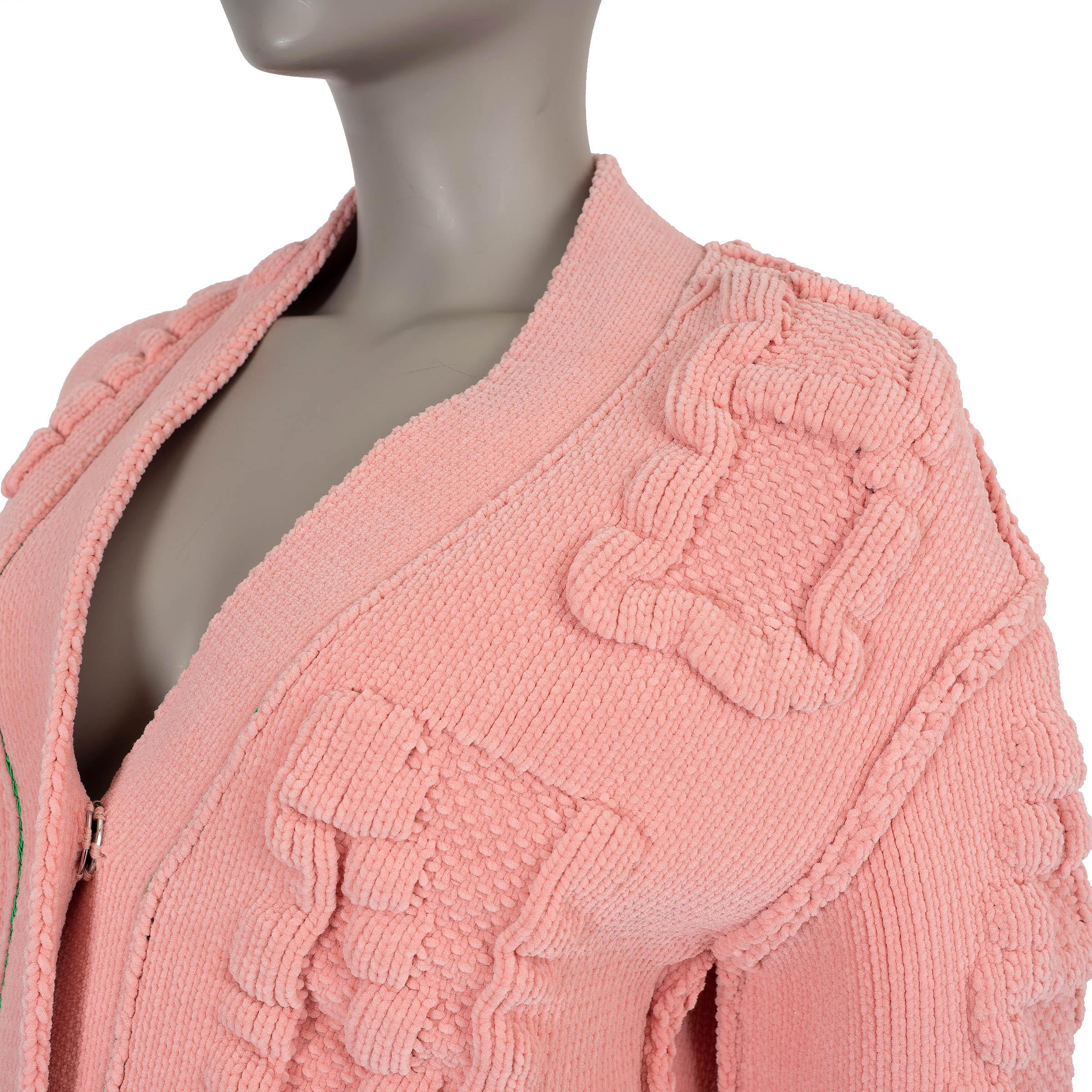 BOTTEGA VENETA Rosa Polyamide 2022 LOGO CHENILLE Strickjacke Pullover S im Angebot 1