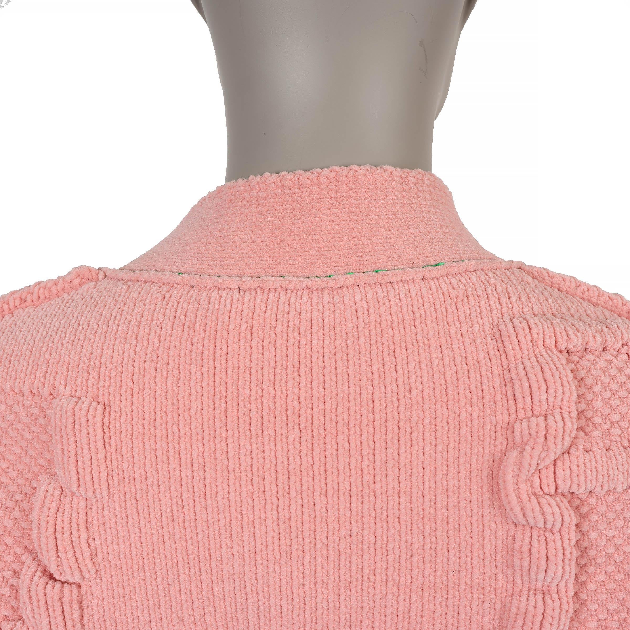 BOTTEGA VENETA Rosa Polyamide 2022 LOGO CHENILLE Strickjacke Pullover S im Angebot 2