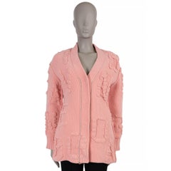 BOTTEGA VENETA pink polyamide 2022 LOGO CHENILLE Cardigan Sweater S
