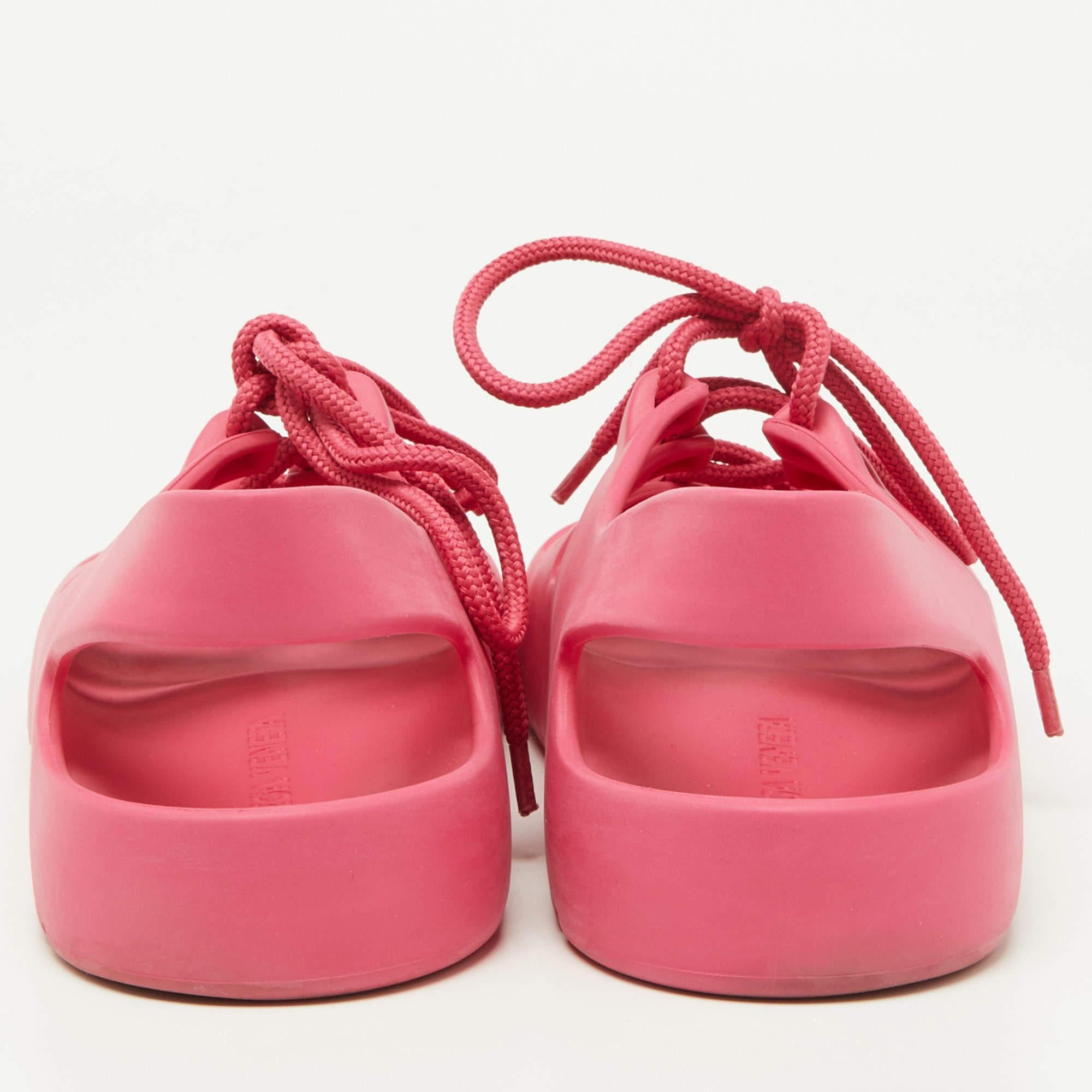 Bottega Veneta Pink Rubber Jelly Sandals Size 37 1