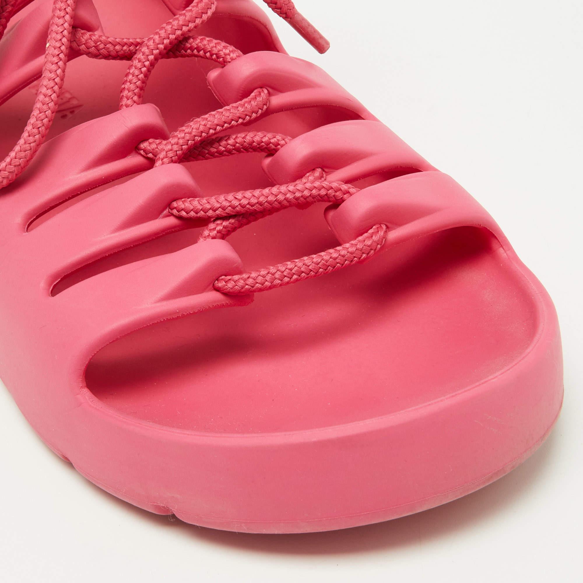 Bottega Veneta Pink Rubber Jelly Sandals Size 37 3