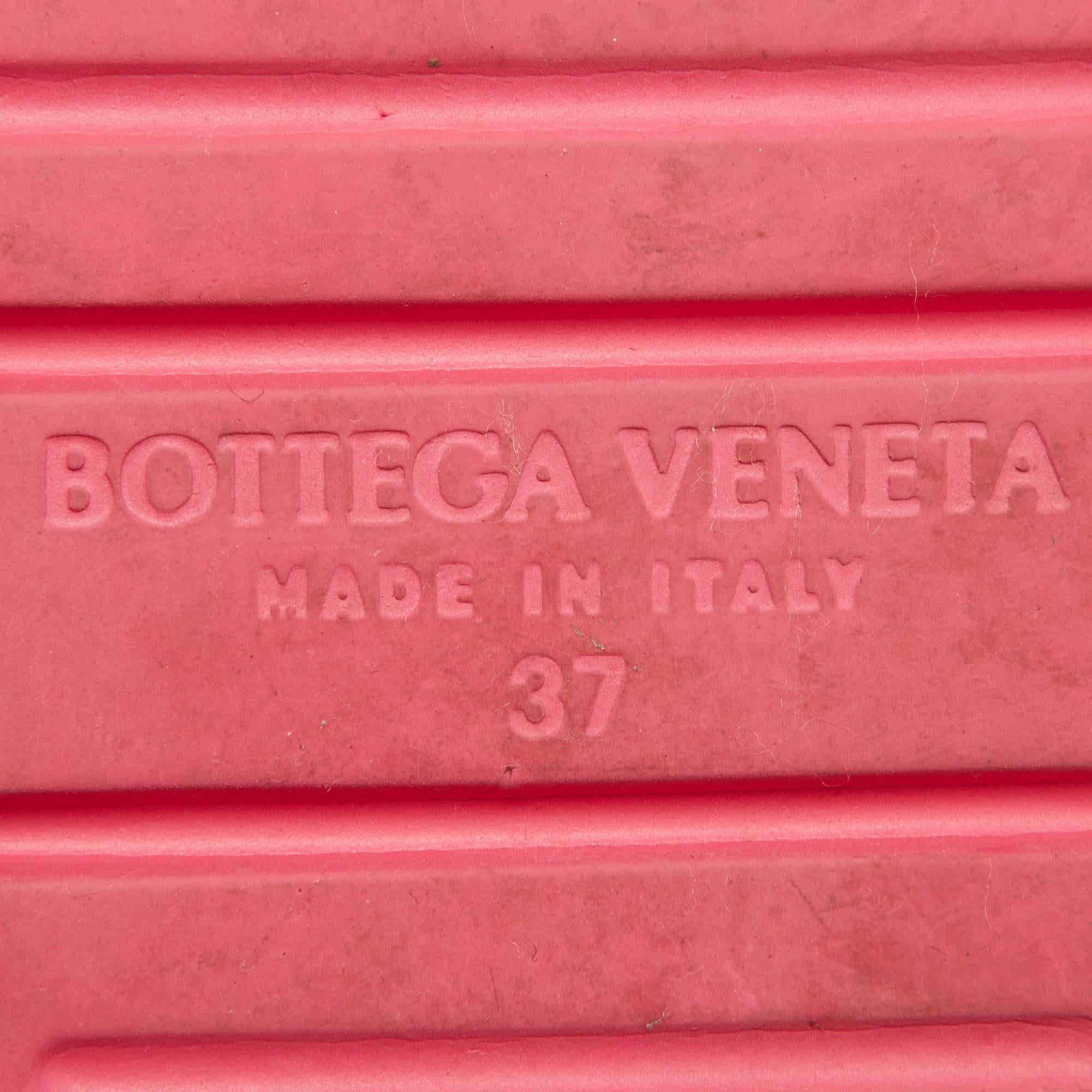 Bottega Veneta Pink Rubber Jelly Sandals Size 37 4