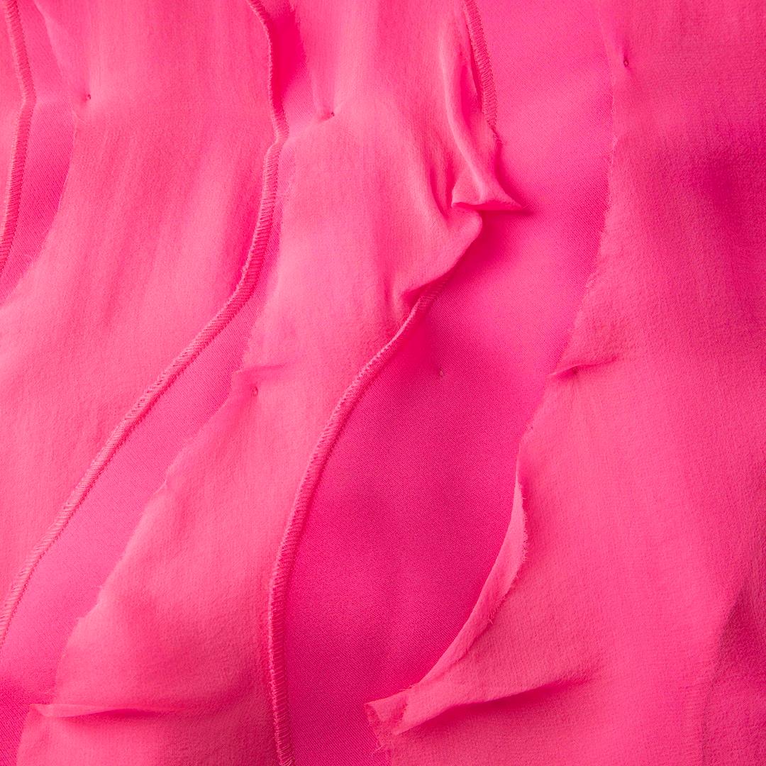 Rose Bottega Veneta - Robe rose à volants Taille S en vente
