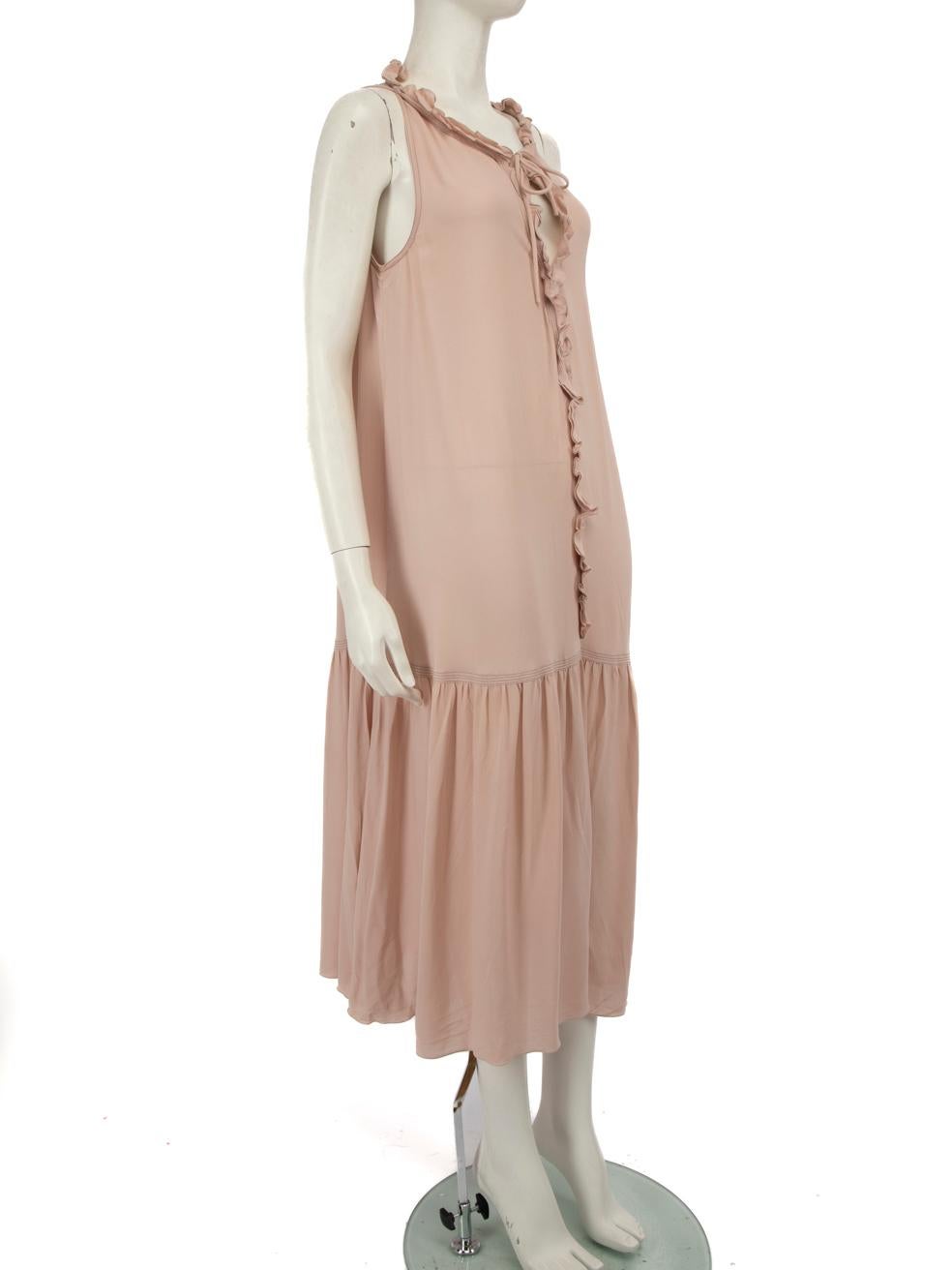 CONDITION is Very good. Minimal wear to dress is evident. There is an area along the bottom where there are a few small plucks to the weave and light marks across silk on this used Bottega Veneta designer resale item.
 
 
 
 Details
 
 
 Pink
 
