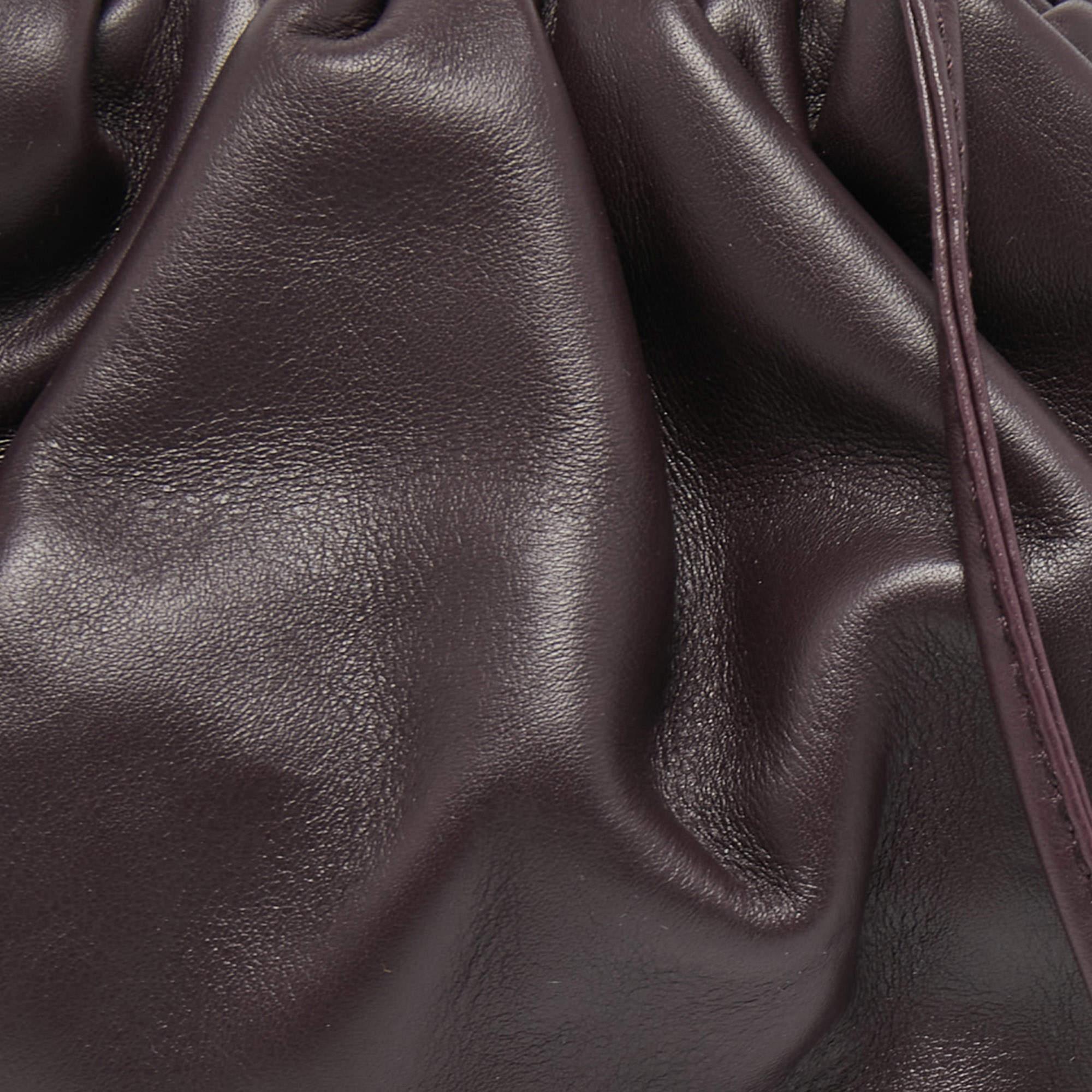 Bottega Veneta Plum Leather Mini The Pouch Bag 5