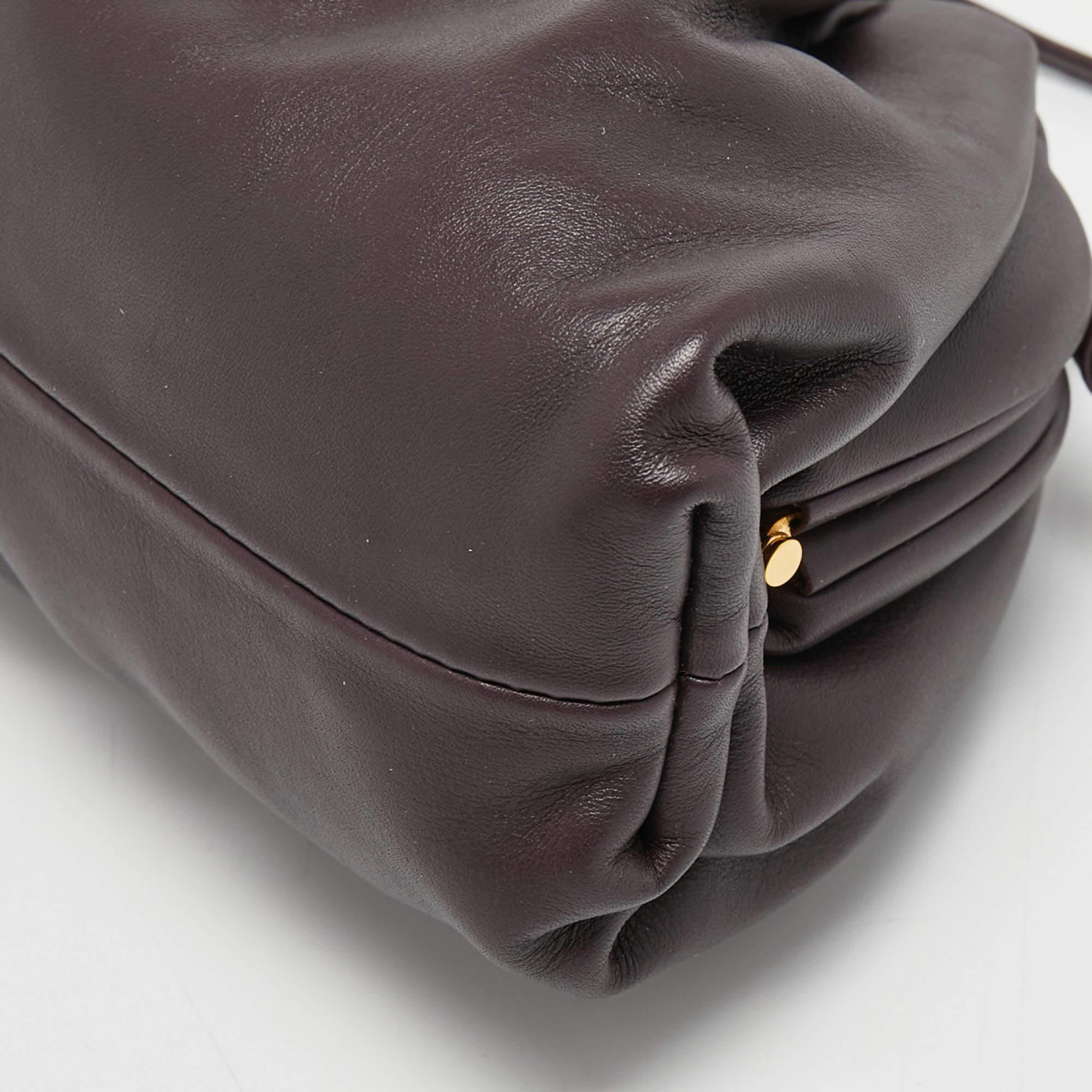 Bottega Veneta Plum Leather Mini The Pouch Bag 4