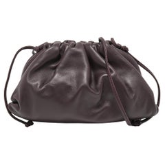 Bottega Veneta Plum Leather Mini The Pouch Bag