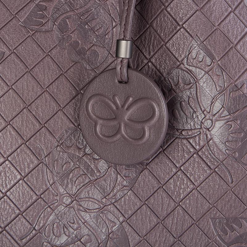 Women's BOTTEGA VENETA plum purple INTRECCIOMIRAGE PAPILLON TOTE Bag