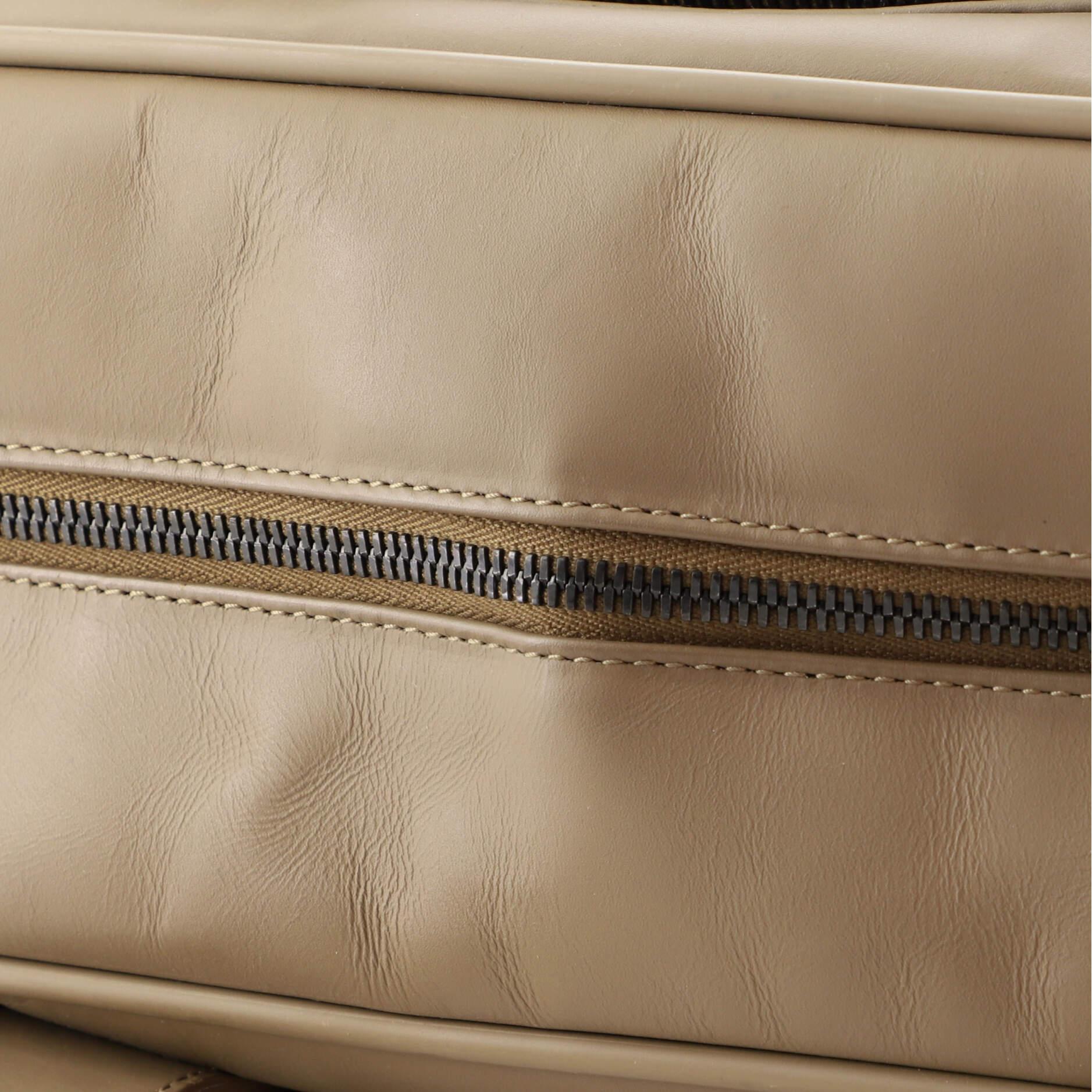 Bottega Veneta Pocket Travel Bag Leather with Intrecciato Small 3