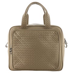 Bottega Veneta Pocket Travel Bag Leather with Intrecciato Small