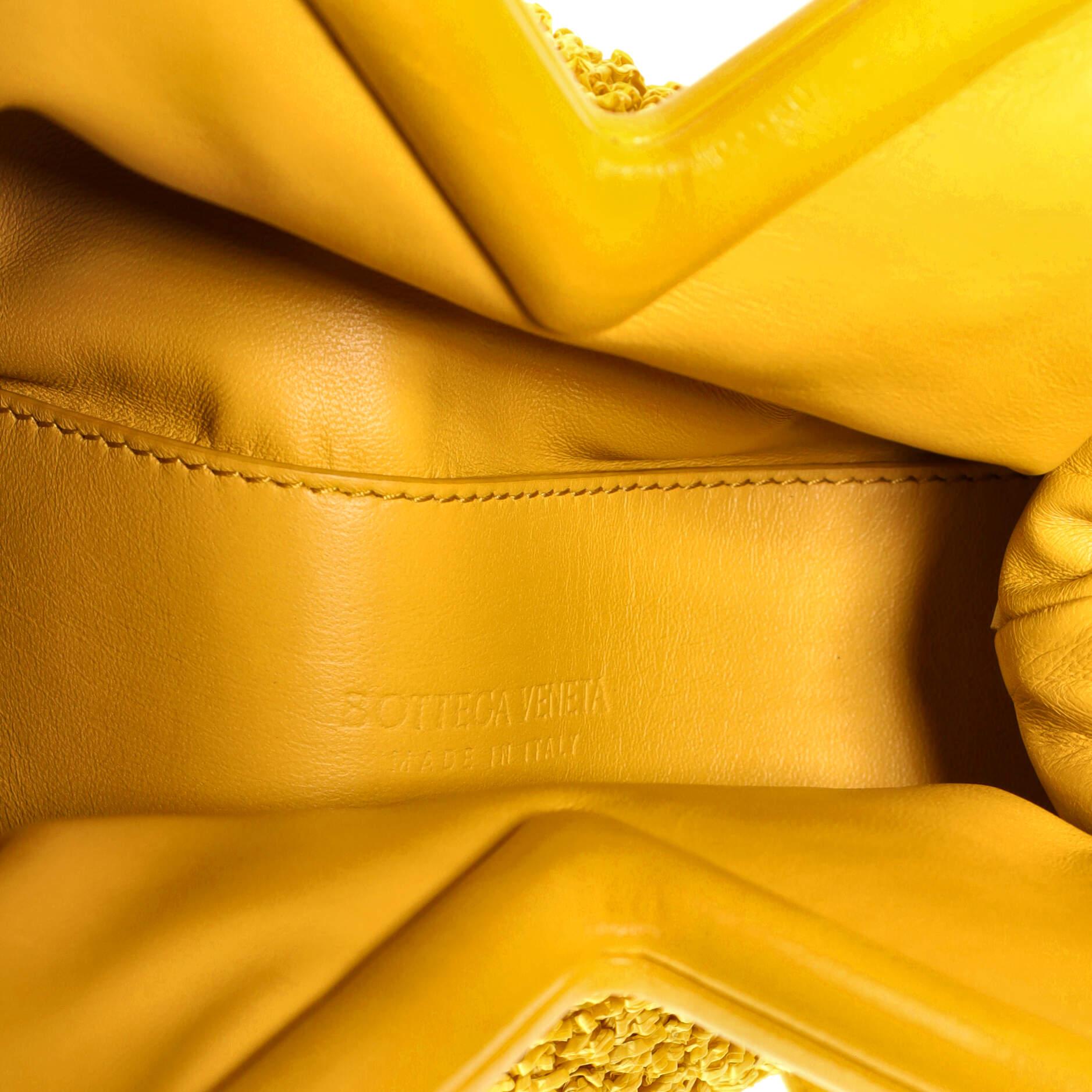 Yellow Bottega Veneta Point Shoulder Bag Boucle Tweed Medium