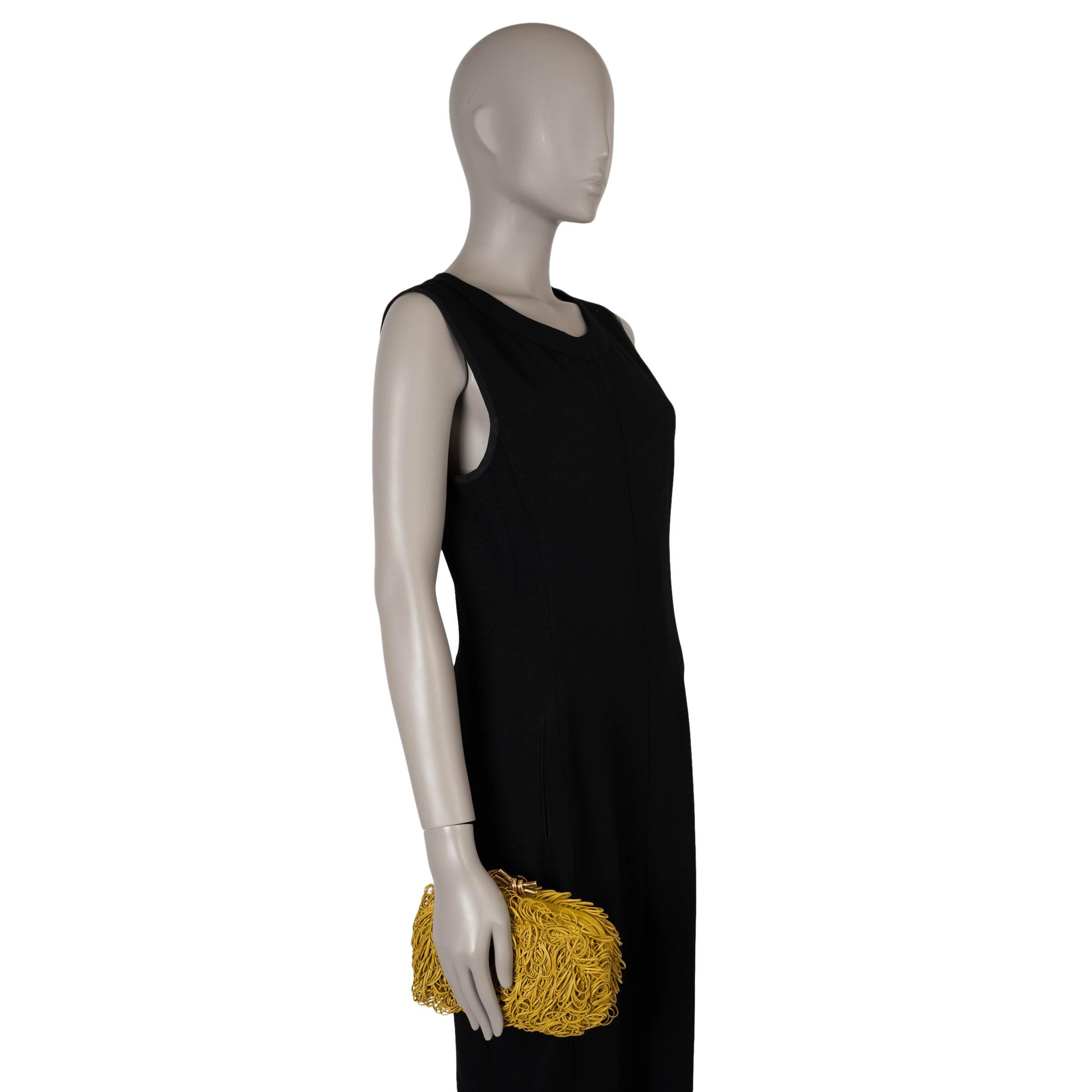 BOTTEGA VENETA Pollen yellow leather KNOT MINAUDIERE Clutch Bag For Sale 3