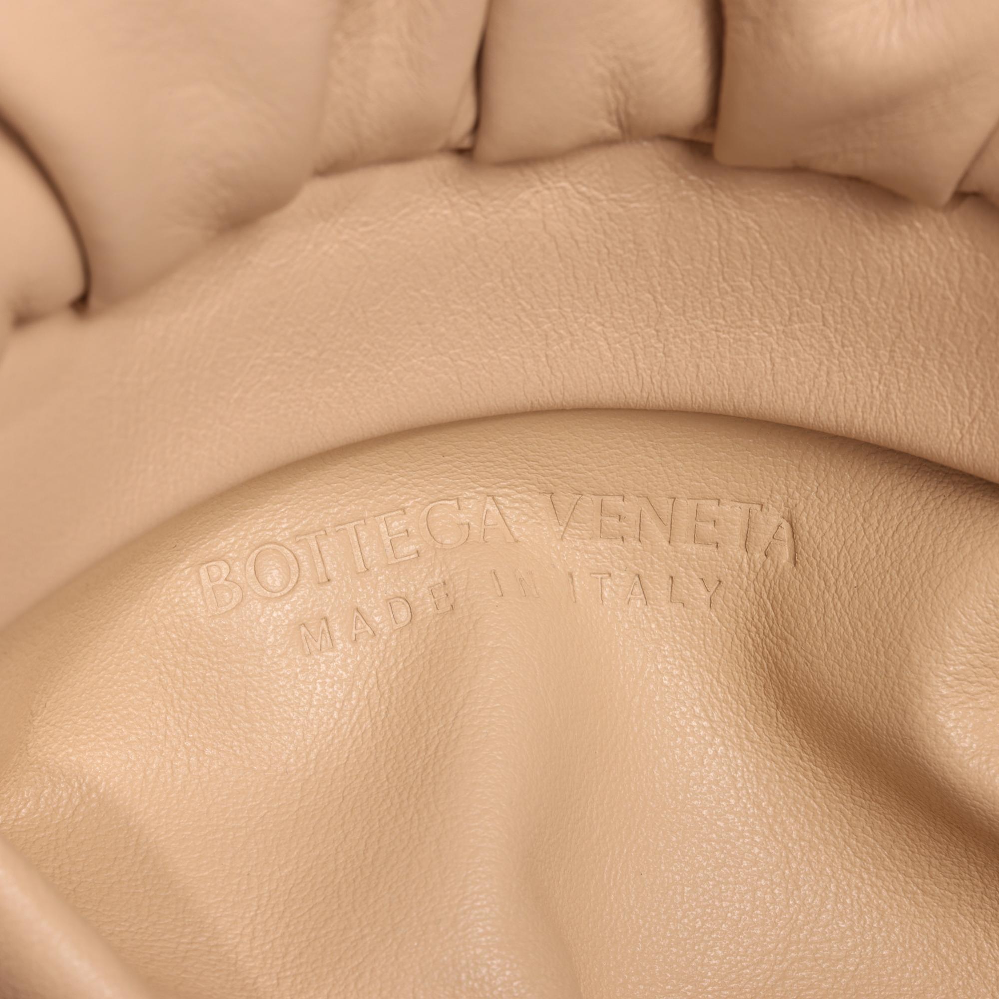 Bottega Veneta Porridge Beige Calfskin Leather Chain Pouch Shoulder Bag 6