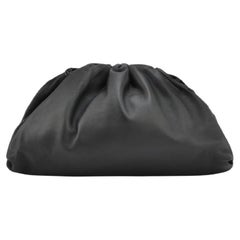 Bottega Veneta Pouch Calfskin Leather Black Large