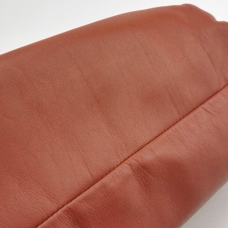Bottega Veneta Pouch Calfskin Leather Brick Red Large For Sale 6