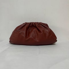 Bottega Veneta Pouch Calfskin Leather Brick Red Large