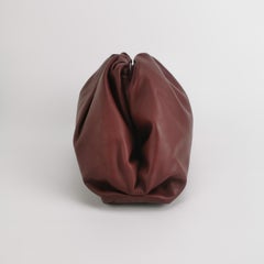 Bottega Veneta Pouch Calfskin Leather Burgundy Large