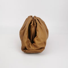 Bottega Veneta Pouch Calfskin Leather Caramel Brown Large