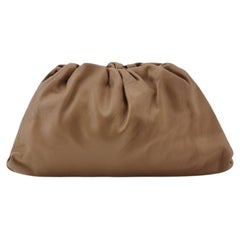 Bottega Veneta Pouch Calfskin Leather Caramel Brown Large