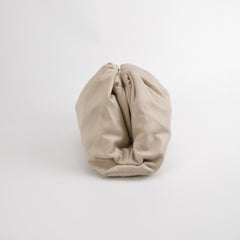 Bottega Veneta Pouch Calfskin Leather White Ecru Large