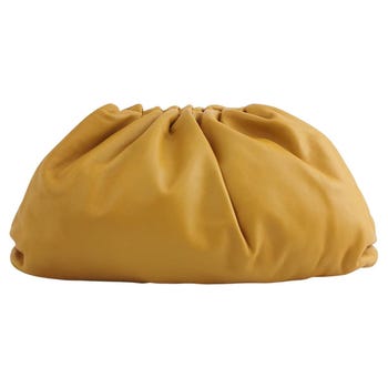 Bottega Veneta Pouch Calfskin Leather Yellow Large