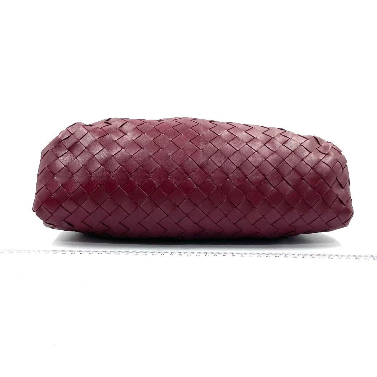 Bottega Veneta Pouch Large Intrecciato Leather Clutch Burgundy 3