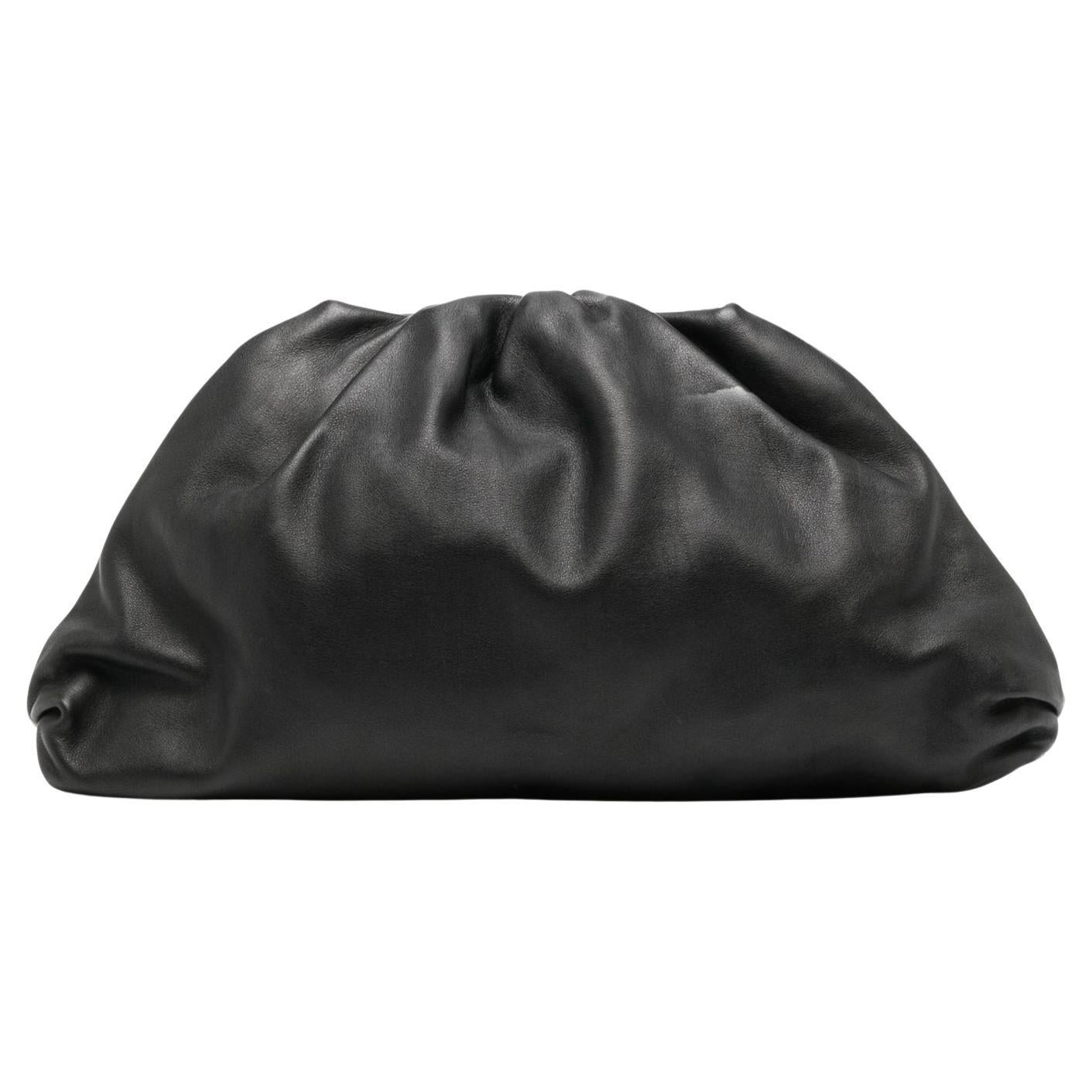 Bottega Veneta Pouch Leather Clutch Black For Sale